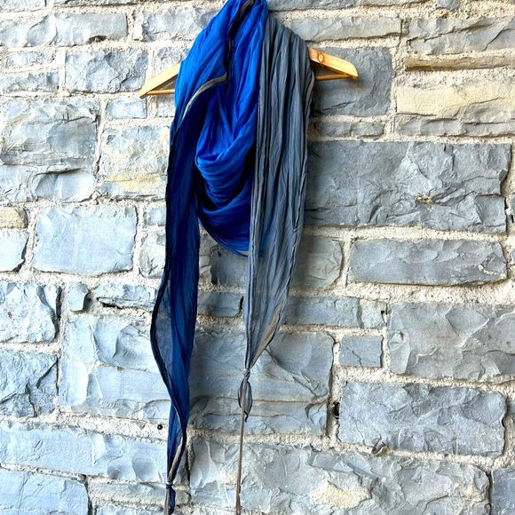 Large Blue Scarf - Picture 3 of 5